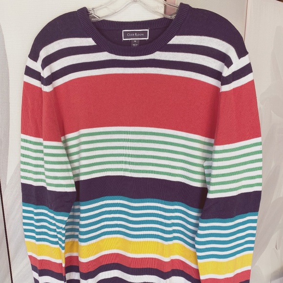 Club Room multi color stripe sweater - Picture 1 of 4
